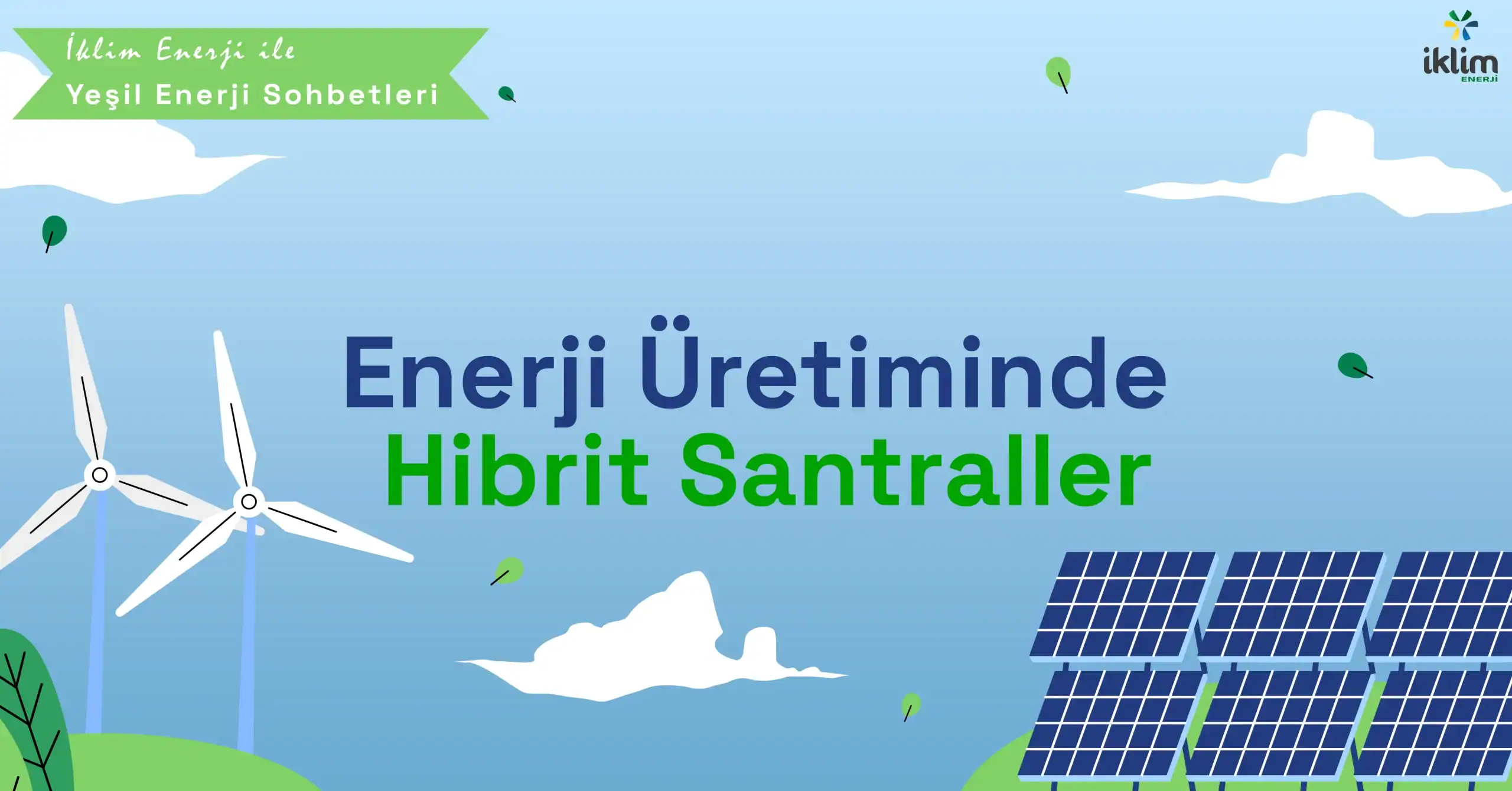 “Enerji Üretiminde Hibrit Santraller” başlıklı İklim Enerji blog kapak görseli